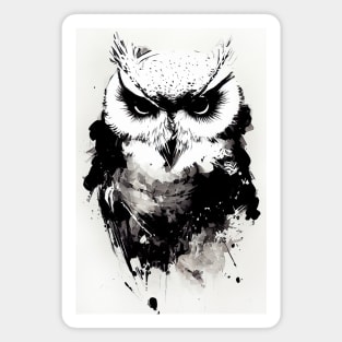Owl Bird Wild Nature Free Spirit Art Brush Painting Magnet